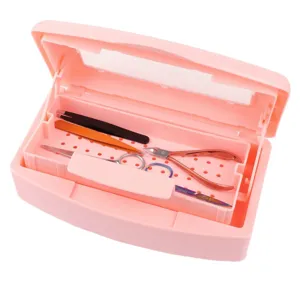 Professional Nail Art Tool Disinfection Box Plastic Removable Tray Sterilizer Case Multi Function Manicure Organizer Cleaning Tray Box