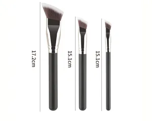 Professional angled makeup brush set four corner square concealer brush for flawless face