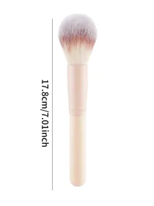 Brocha de maquillaje profesional con cerdas suaves y mango ergonómico de 17,8 cm.