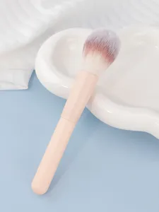 Pincel de maquillaje rosa suave profesional polvo colorete brocha herramienta cosmética