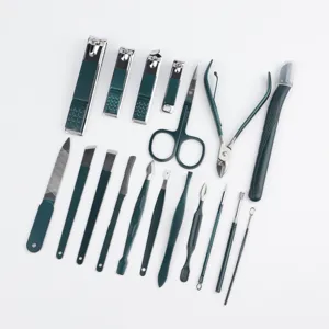 16-teiliges Edelstahl Maniküre Set Nagelknipser Hautschere professionelle Beauty Werkzeuge