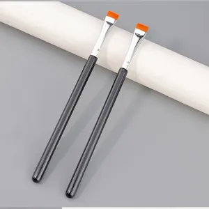 Set de pinceles planos profesionales para delineador, maquillaje ultrafino y preciso.