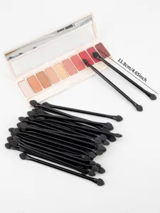 Double-ended sponge eyeshadow brushes wholesale, portable makeup tools with 11.8cm length.