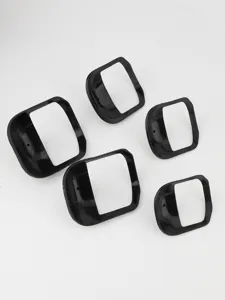 5-teiliges schwarzes Kunststoff Bart-Formungswerkzeug Set, professionelle Ziegenbart Schablone.