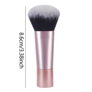 Portable Mini Makeup Brush Soft Synthetic Fiber Blush Powder Brush Pink Handle Professional Cosmetic Tool for Beginners