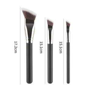 Angled Concealer Makeup Brush Soft Bristle Flawless Foundation Brush Metal Handle Cosmetic Beauty Tool for Face Contouring Blend