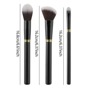 Professional Makeup Brush Wooden Handle Synthetic Hair Contour Highlighter Eyeshadow Brushes Beauty Tool