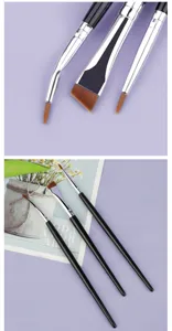 Professional angled eyeliner brush set fine detail makeup brushes for precise eye makeup.