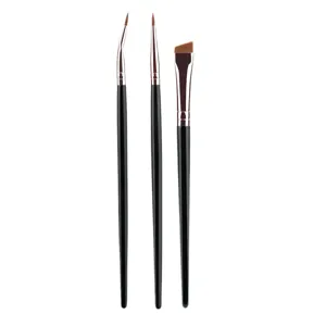 Professional angled eyeliner brush set with fine tip and synthetic hair for precise eye makeup.