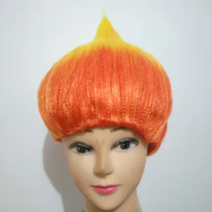 Anime Cosplay Wig Fluffy Gradient Flame Troll Elf Wig Colorful Synthetic Hair For Halloween Party Festival Party