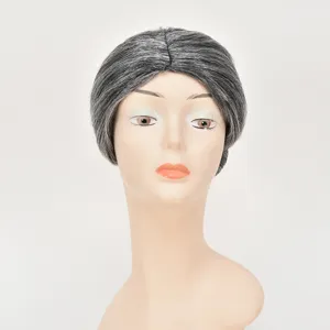 Courte perruque grise pour costume de vieux cosplay Halloween fête déguisement qualité