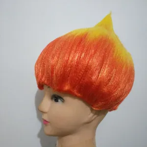 Flame wig costume cosplay colorful party wig short synthetic hair fun design accessory