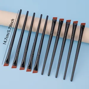 Fine angled eyeliner brush set, professional detail makeup brush for eyebrows and eyes.
