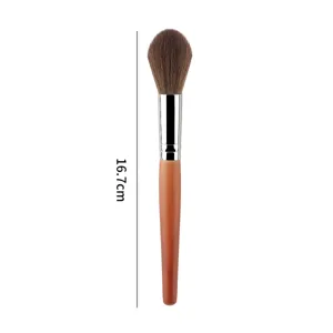 Flame Makeup Brush Soft Synthetic Fiber Face Powder Highlighter Blush Brush Wooden Handle Cosmetic Tool