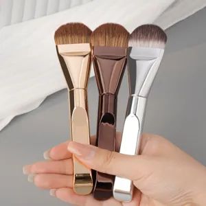 Professional Makeup Brush Flat Foundation Brush Soft Synthetic Fiber Makeup Tool For Liquid Foundation And Concealer Application