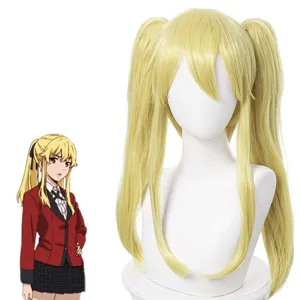Cosplay pruik blond staartjes hittebestendig synthetisch haar voor anime feest kostuum