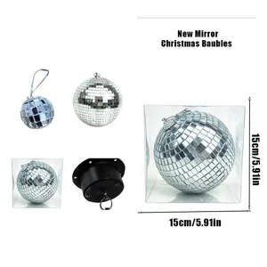 Silber Glas Spiegel Disco Ball Party Dekoration Reflektierende Hängende Retro Disco Kugel Für Weihnachten Bar KTV Bühne Fotografie Requisite