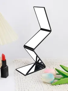 Specchio per trucco a quattro ante, specchio pieghevole portatile multi-angolo per capelli.