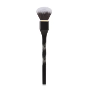 Großer schwarzer Puderpinsel mit Spiralgriff für professionelles Gesichts-Contouring.