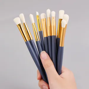Professional Makeup Brush Set Soft Synthetic Fiber Eye Shadow Blending Brushes With Portable Wooden Handle Beauty Tools