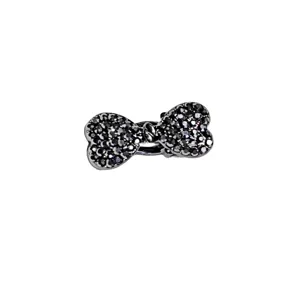 Exquisite small rhinestone bow hair clip sparkling crystal side clip for stylish use.