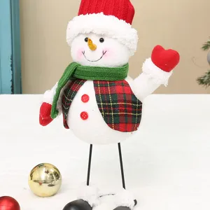 Weihnachtliche Stoff Schneemann Puppe Ornament festliche Desktop Dekoration Plüschtier