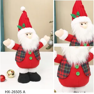 Weihnachten Plüsch Santa Puppe Stoff Ornament festliche Tischdekoration Feier Geschenk.