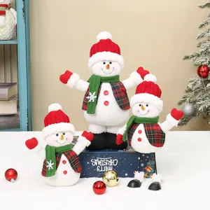 Süsses Weihnachtliche Pluesch Schneemann Puppe Dekoration Fest Tisch Ornament Geschenk