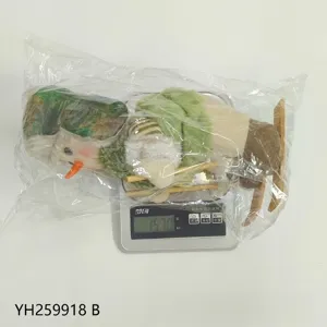 Weihnachten gruener Schneemann Plueschpuppe Skifahren Figur Feiertag Heimdeko Ornament 1 Stk