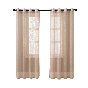 Französischer Creme-Stil Vintage transparente Vorhang Wohnzimmer Schlafzimmer Fenster Deko