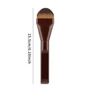 Professional Foundation Brush Flat Tongue Shape Soft Synthetic Fiber Plastic Handle Seamless Makeup Tool For Daily Beauty
