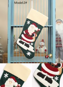 Weihnachtsstrumpf Geschenktüte süßer Weihnachtsmann Hängedekoration für Party Süßigkeitenbeutel