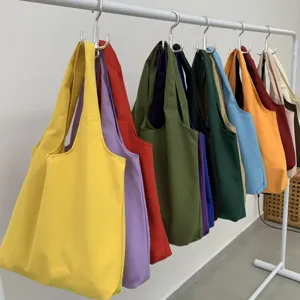 Minimalistisch Einfarbig Segeltuch Tragetasche Große Kapazität Schulter Handtasche Macaron Farbe Offen Einkaufstasche Täglich Für Unisex Studenten