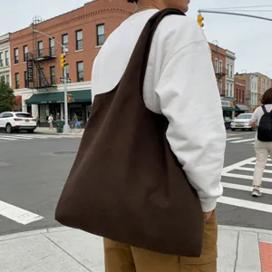 Lässige Canvas Tragetasche Große Kapazität Einfarbig Schulter Handtasche Für Den Alltag