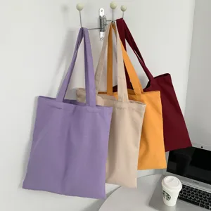 Bunte Segeltuch Tragetasche lässige Einkaufstasche minimalistische umweltfreundliche Baumwolltasche