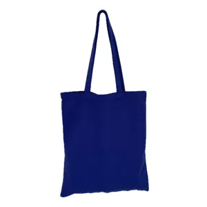 Einfarbige dunkelblaue Canvas Tragetasche fuer den Alltag, umweltfreundliche Umhaengetasche