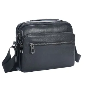 Bolso cruzado de cuero genuino para hombre ideal para el uso diario y trabajo profesional.