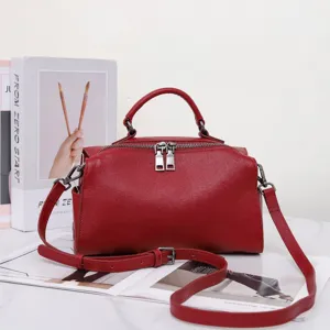 Borsa a cuscino in vera pelle rossa donna moda manico borsa a tracolla elegante borsetta nuova