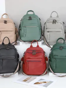 Fashion casual women leather backpack new stylish Korean style travel daypack school bag