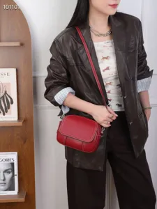 Elegante borsa a tracolla in pelle da donna borsa a spalla quadrata casual versatile