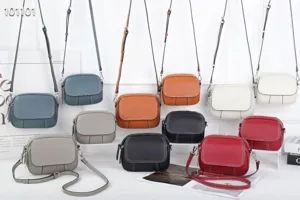Donna moda piccola borsa a tracolla quadrata multicolore borsa casual elegante in ecopelle PU