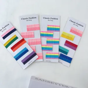 Colorful bobby pins set, simple and sweet hair clips for daily styling and cute hairstyles.