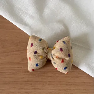 Korean style fabric bow hair accessory and DIY shoes phone case decoration material cute.
