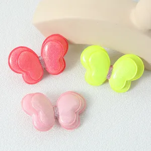 Jolies pinces à cheveux papillon pailletées à double couche pour filles, accessoires DIY.