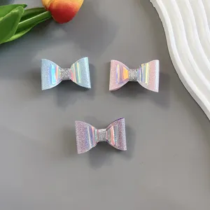 Korean style laser glitter handmade bow hair clips cute children hair accessories 3pcs set