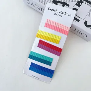 Colorful bobby pins set hair clips minimalist styling hair accessories sweet fashion multi color.