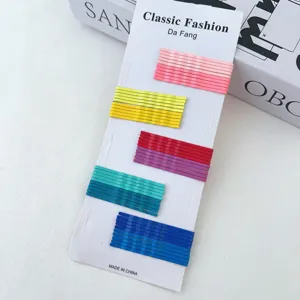 Korean chic colorful bobby pin set sweet minimalist hair clips metal hair accessories