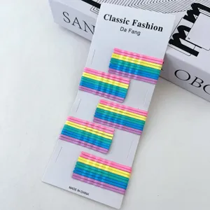 Colorful bobby pins set sweet hair clips minimalist hair accessories for women and girls daily styling.