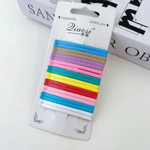 Colorful bobby pins hair clips set for women girls cute hair accessories daily styling.