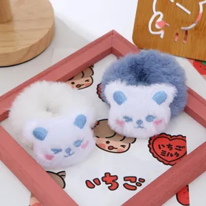 Simpatici elastici per capelli in peluche soffici accessori per acconciature quotidiane.
